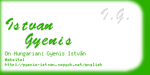 istvan gyenis business card