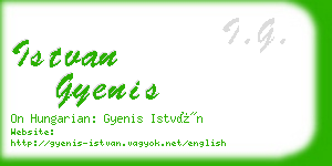 istvan gyenis business card